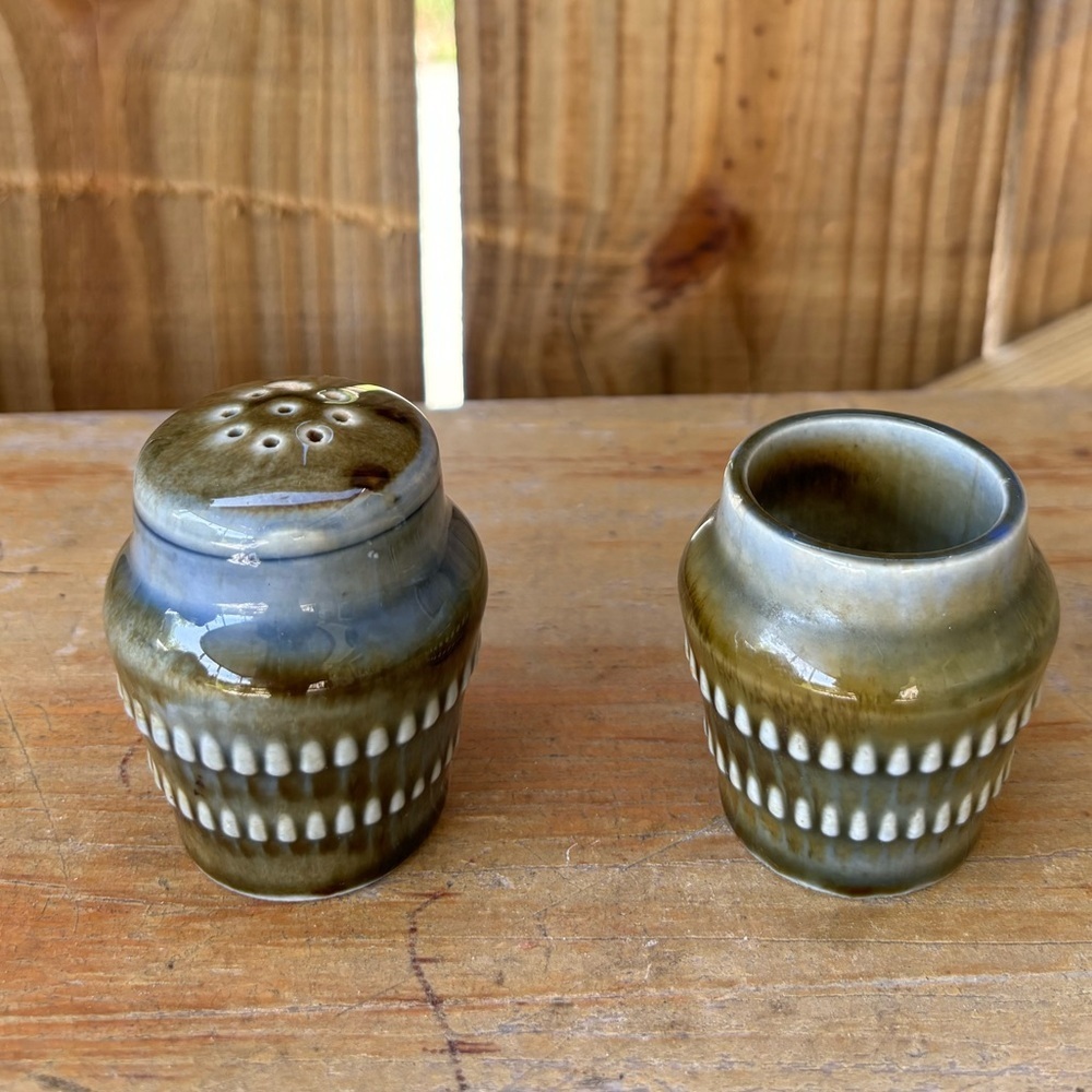 Vintage Wade Irish Porcelain Salt Shaker & Toothpick Holder